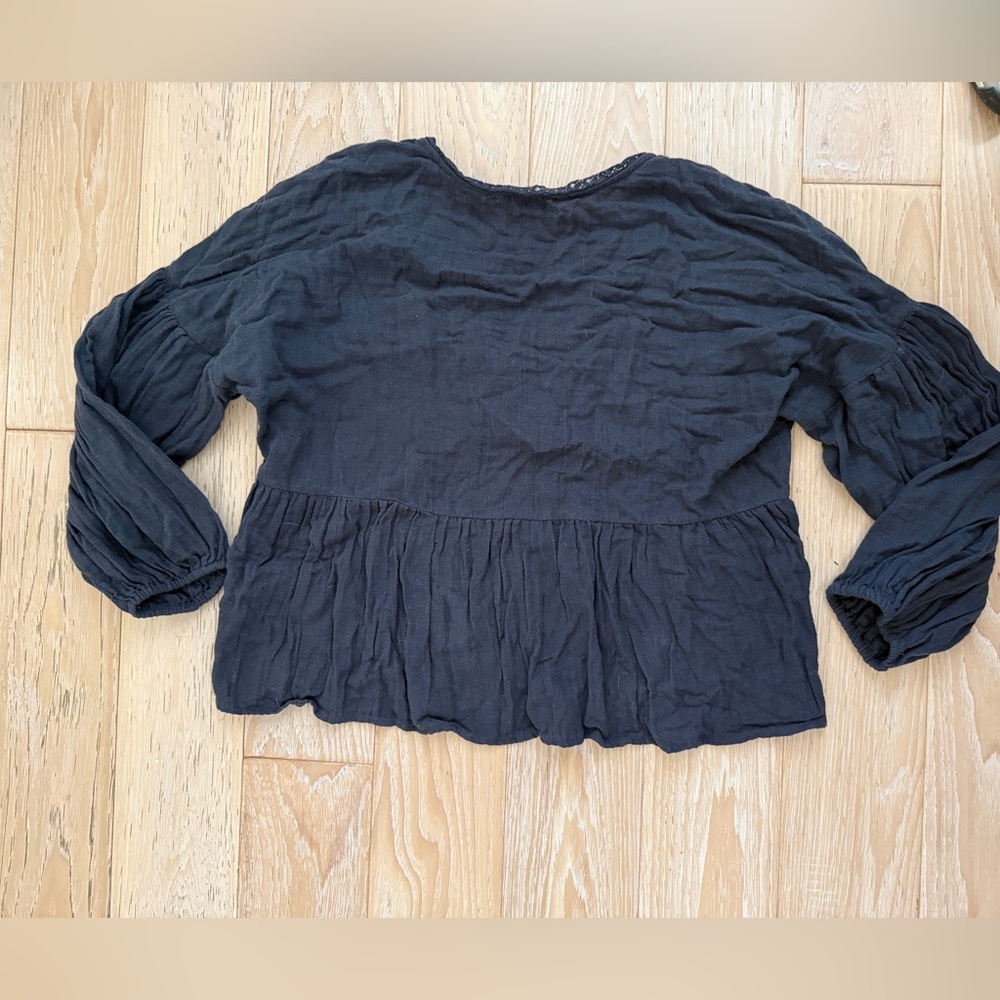 LUCKY BRAND‎ Women Top Boho Crochet Peasant Festival Cottagecore Medium - Picture 10 of 10